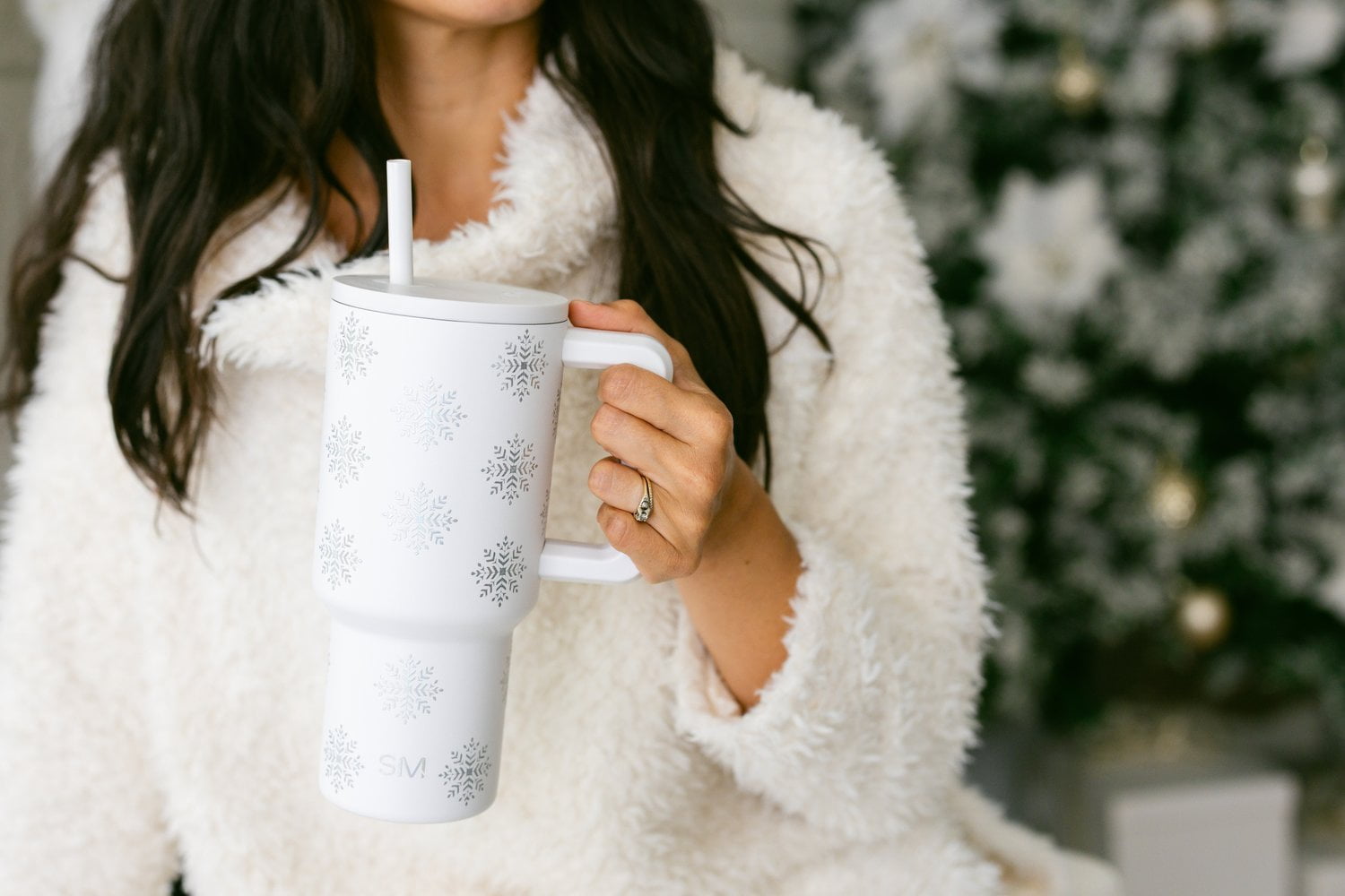Simple Modern 30 fl oz Insulated Stainless Steel Trek Tumbler with Straw Lid | Seaglass Sage and Cream Checkmate M690P