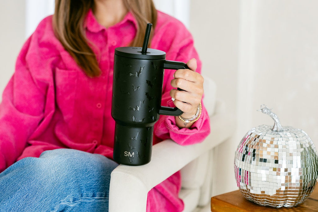 Simple Modern 30 fl oz Insulated Stainless Steel Trek Tumbler with Straw Lid | Seaglass Sage and Cream Checkmate M690P